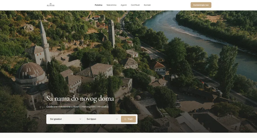 Website der Immobilienagentur Almena.